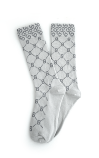 Monogram Socks Grey - Long