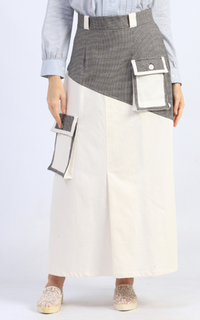 Rok Cargo Skirt Broken White (B)