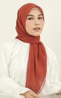 Plain Scarf Kirana Paris Plain Japan Brick-716147