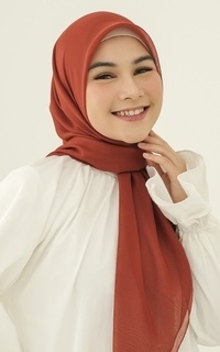 Plain Scarf Kirana Paris Plain Japan Brick-716148