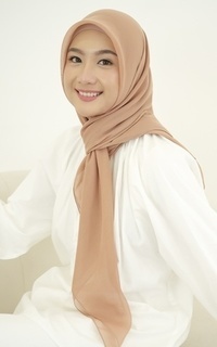 Plain Scarf Kirana Paris Plain Japan Peanut-716158