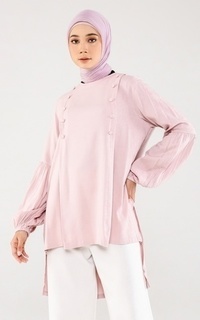 Blus Hazelnut Indonesia - Rosalia Top - Atasan Wanita/Blus Wanita/Baju Wanita - Dusty Pink (DEFECT/MINOR)