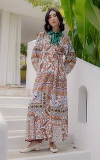 Gamis Bohemia Long Outer - Ivory