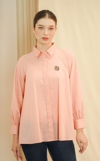 Kemeja Puffy Shirt - Peach