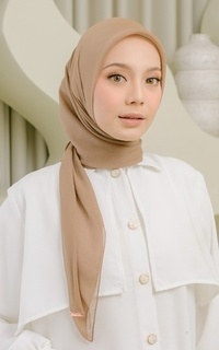 Plain Scarf Kirana Paris Plain Japan Olive Sheen-717183