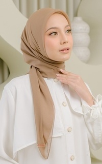 Plain Scarf Kirana Paris Plain Japan Olive Sheen-717184