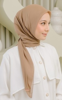 Plain Scarf Kirana Paris Plain Japan Olive Sheen-717185