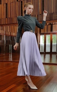 Serena Pleats Skirt - Purple