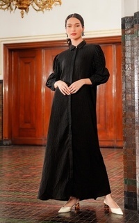 Gamis Amona Puffy Dress - Black