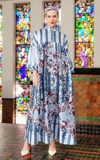 Long Dress Amona Shirt Dress - Blue