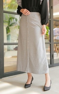 Rok Mybamus Luna Skirt - Rok Kancing Wanita