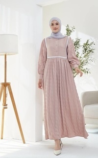 Long Dress Uzma Dress Cream Pink