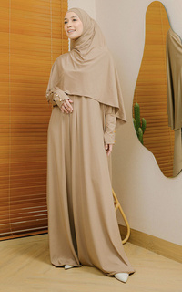 Gamis Hafisa Abaya Set Hazelnut-718457