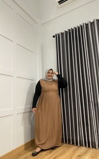 Long Dress Inner Kalais Sleeveless Brown