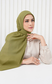 Plain Scarf Cassie Square - Olive