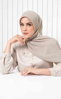 Hijab Polos Cassie Square - Pottery