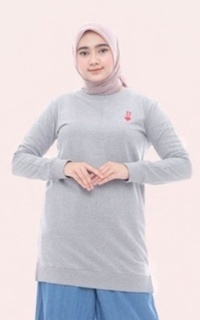 Blus Ukh Basic Sweatshirt Misty