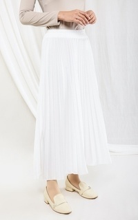 Skirt Basic Pleats Skirt White