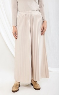 Rok Basic Pleats Cullote Beige