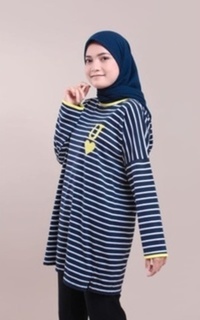 Blus Ukh Stripe Neon T-shirt