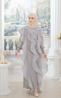 Gamis Alunicorn - Isyara Dress - Ash Grey