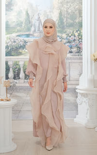 Long Dress Alunicorn - Isyara Dress - Warn Peach