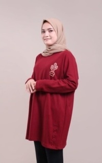 Blouse Ukh Basic Top Maroon