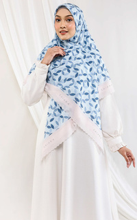 Hijab Motif Hanna Scarf Syar'I Blue