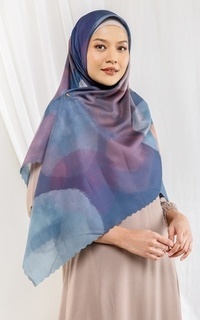 Printed Scarf Neena Scarf Syar'I Blue