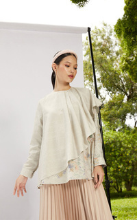 Blouse Kami Winona Layered Top Ash