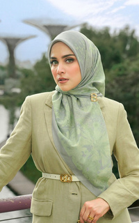 Hijab Motif Singapore Voile Square - Nature