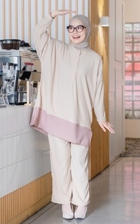 Mybamus Gyna One Set Knit Oversize - Setelan Bigsize