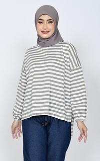 Blus Blouse Stripe Zahra