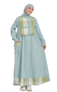 Long Dress Lunangoofficial - Gamis Terbaru Katun Wanita Muslimah Dewasa Remaja Kekinian LG 876