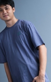 Menswear OSG - KAOS POLOS PRIA | ANTI BAKTERI (BLUE REEF)