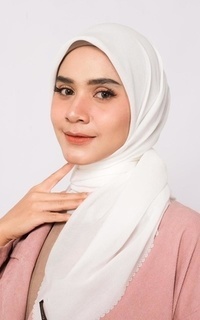 Plain Scarf Voila Paris Hijab Square Broken White