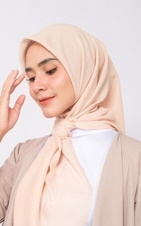 Plain Scarf Voila Paris Hijab Square Ivory