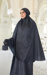 Mukena Monogram Mini Capsule Prayer Robe - Black