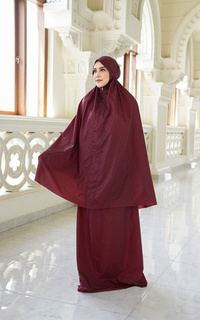 Mukena Monogram Mini Capsule Prayer Robe - Red