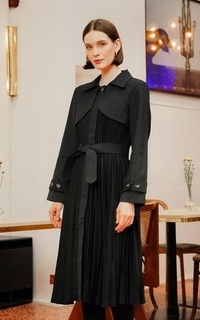 Tunik Rena Pleated Coat - Black