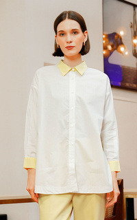 Kemeja Clara Combi Shirt - White