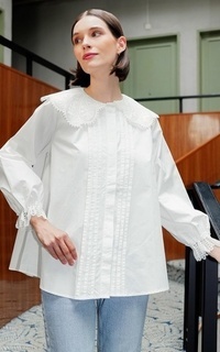 Kemeja Elyra Shirt - White