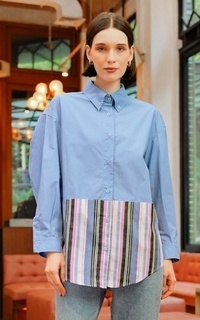 Shirt Moza Oversized Shirt - Blue