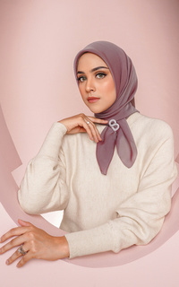 Hijab Polos Kelly Square in Antique Mauve