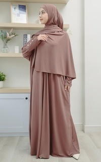 Gamis Hafisa Abaya Set Walnut-725424