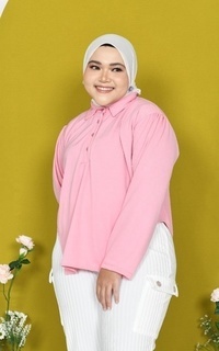 Blus Siselyo Yuju Oversize Tops Pink M18622 R28S2