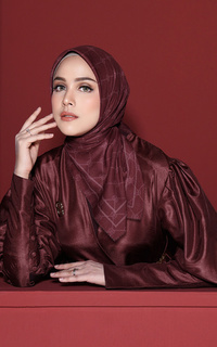 Hijab Motif Decorda Voile Square - Pomegranate