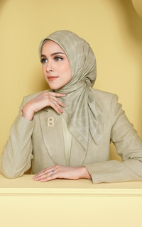 Hijab Motif Decorda Voile Square - Taupe