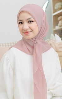 Plain Scarf Kirana Paris Plain Japan Dark Nude Pink-725919