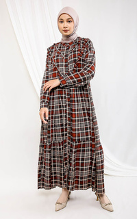 Long Dress Fatima Midi Dress Brown